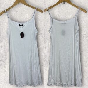 NWT AvidLove White V-Neck Slip Dress Size Large Adjustable New With Tags Minimal